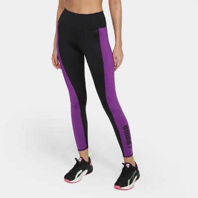 Calça Legging Puma Fit Eversculpt Color Block Wording Feminina