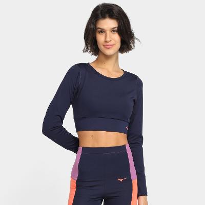 Cropped Mizuno Soul Fit Manga Longa Feminino