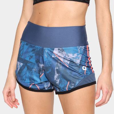 Short Área Sports Dupla Face Leaf Feminino