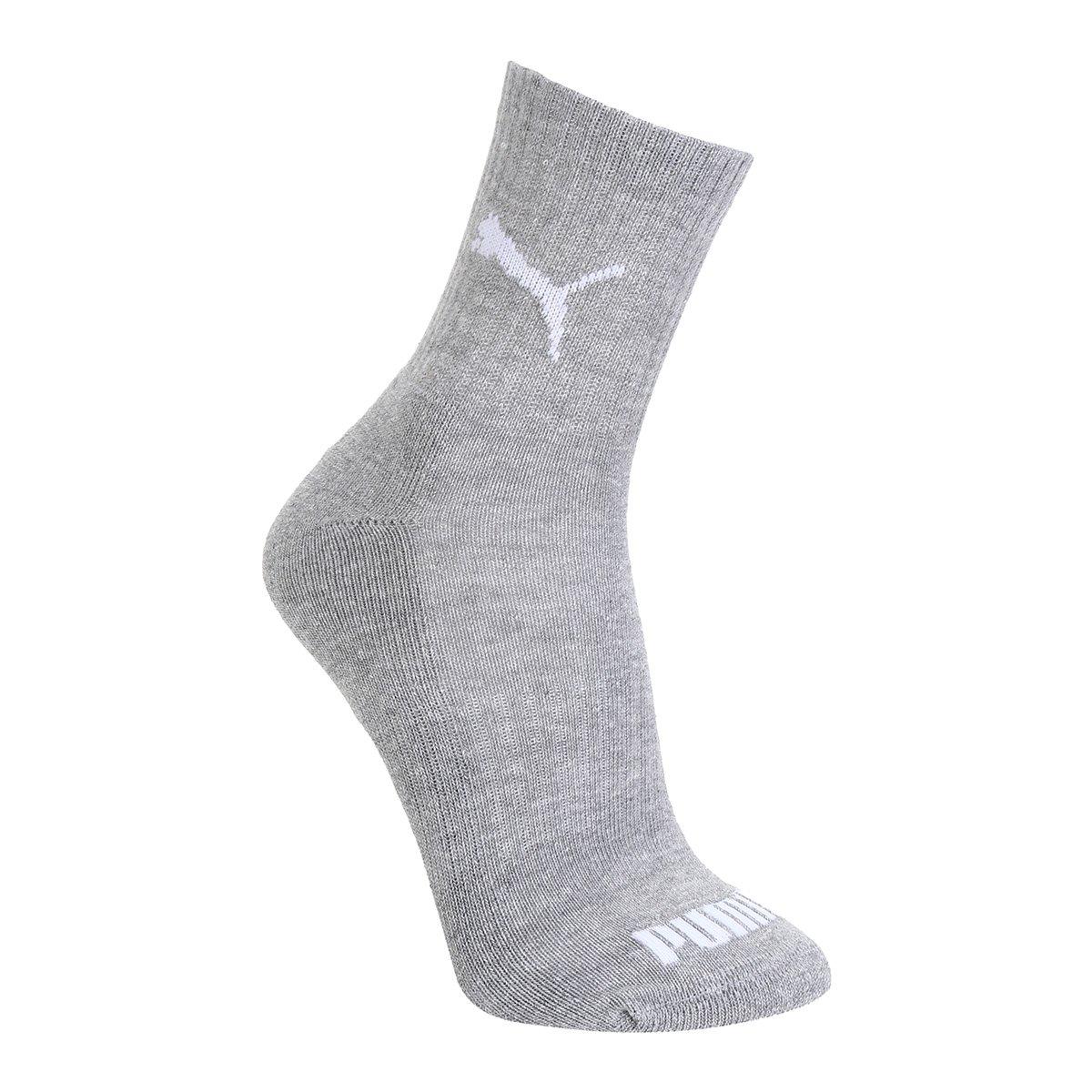 Meia Cano Médio Puma Logo c/ 3 Pares - 4