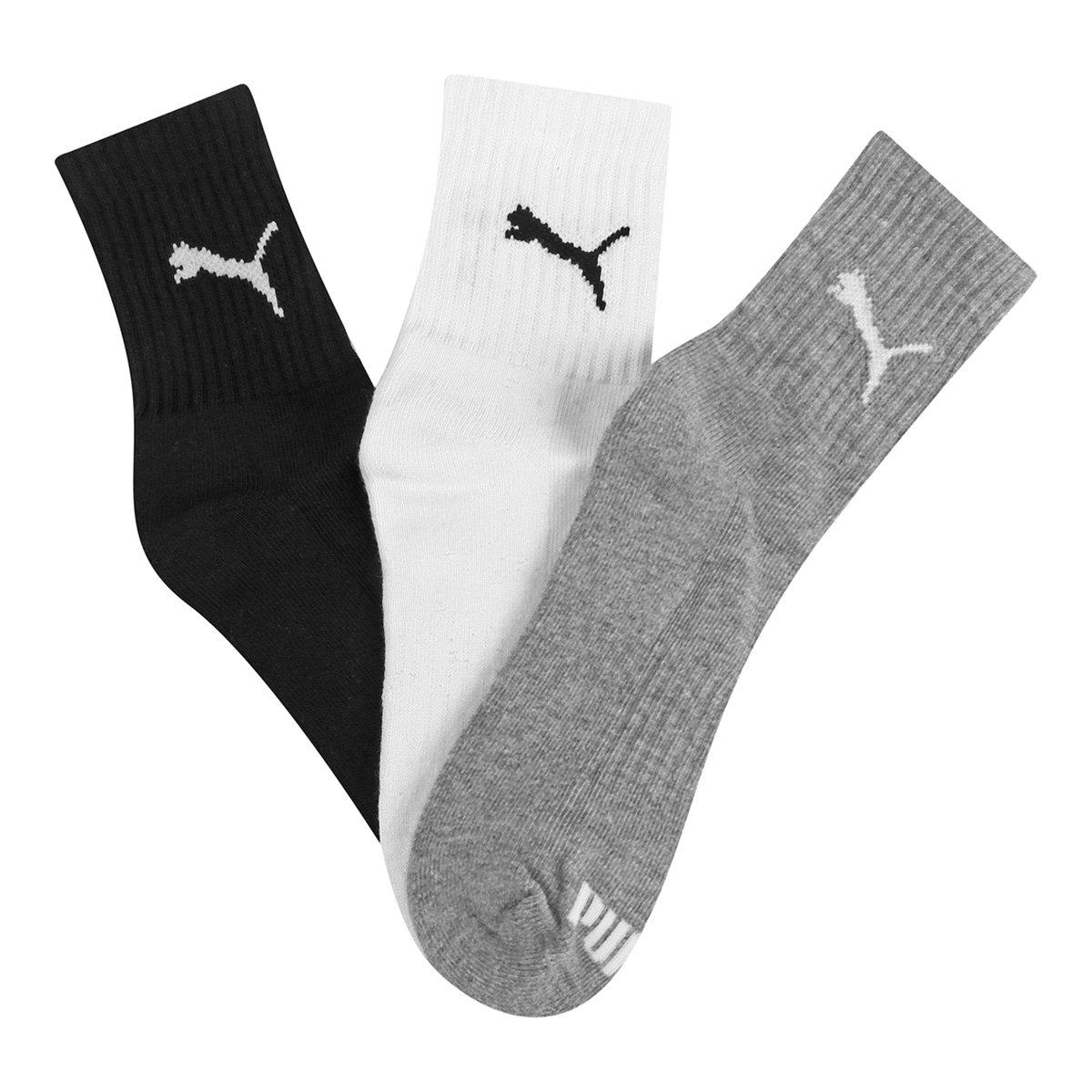 Meia Cano Médio Puma Logo c/ 3 Pares - 5