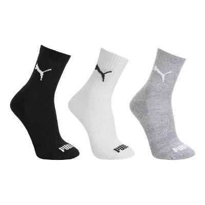 Meia Cano Médio Puma Logo c/ 3 Pares