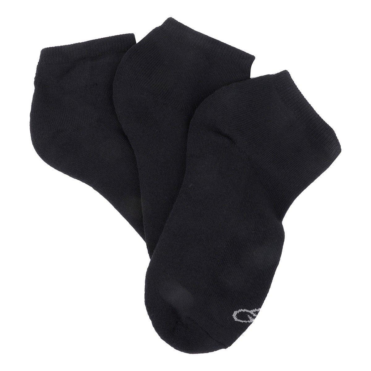 Kit Meia Olympikus Cano Curto C/ 3 Pares Feminino - 3