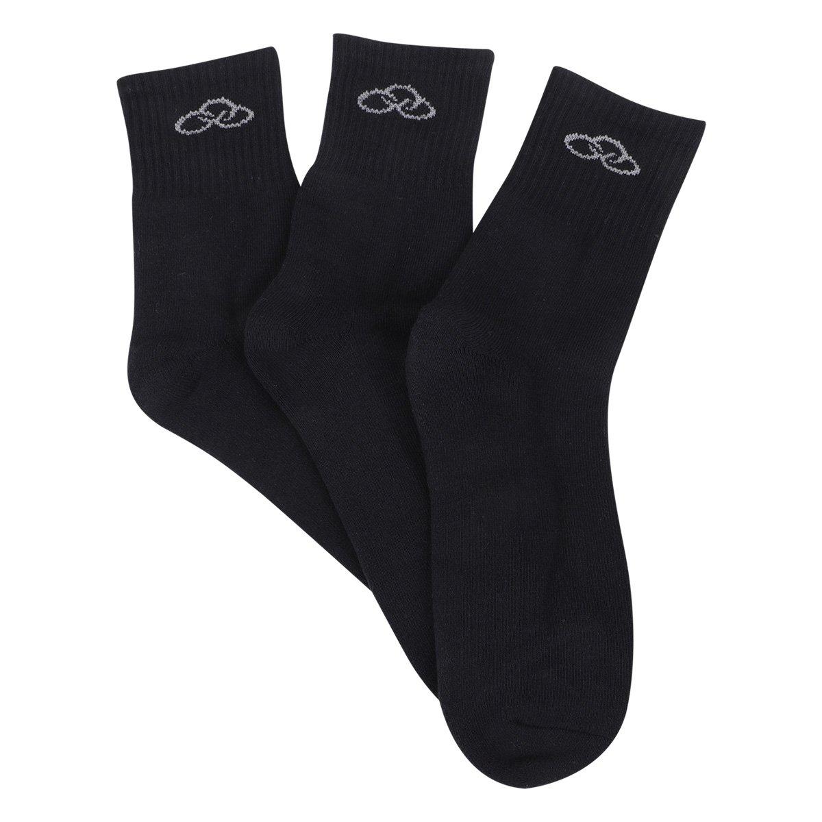 Kit Meia Cano Médio Olympikus Masculina 3 Pares - 2