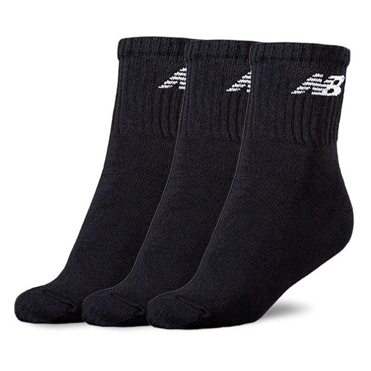 Kit Meia New Balance Cano Alto Logo 3 Pares - 1