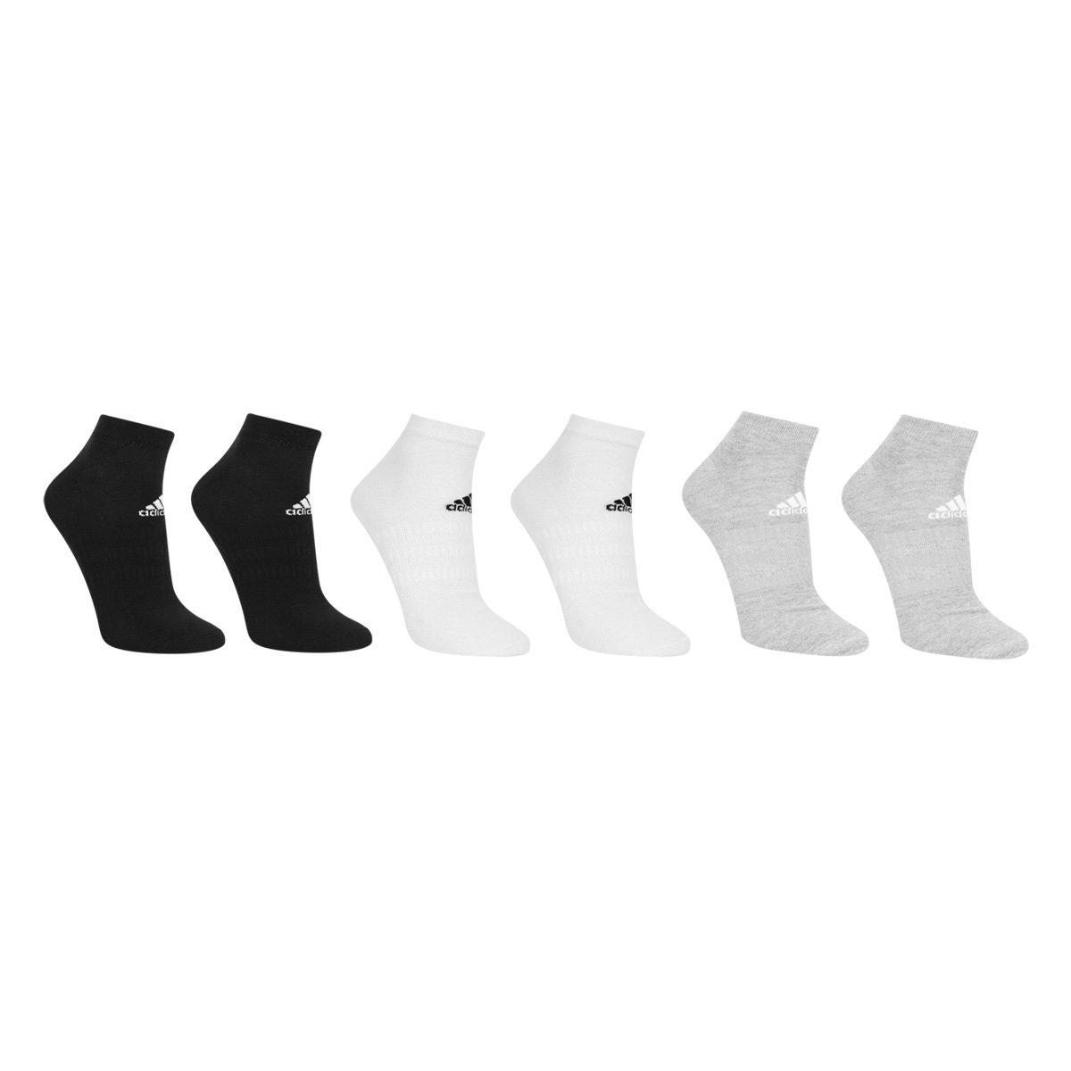 Meia Adidas Cano Baixo C/ 6 Pares - 1
