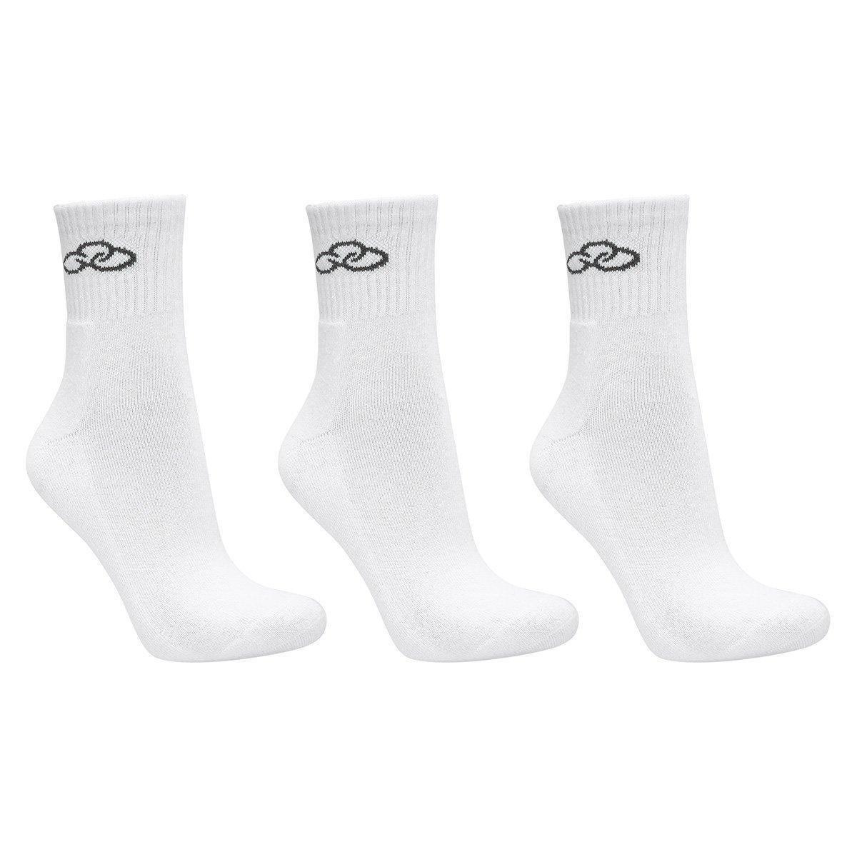 Kit Meia Cano Médio Olympikus Feminina 3 Pares - 1