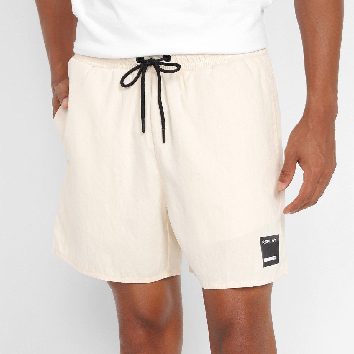 Bermuda D'Água Replay Peach Touch Cós Elastico Masculina - 1