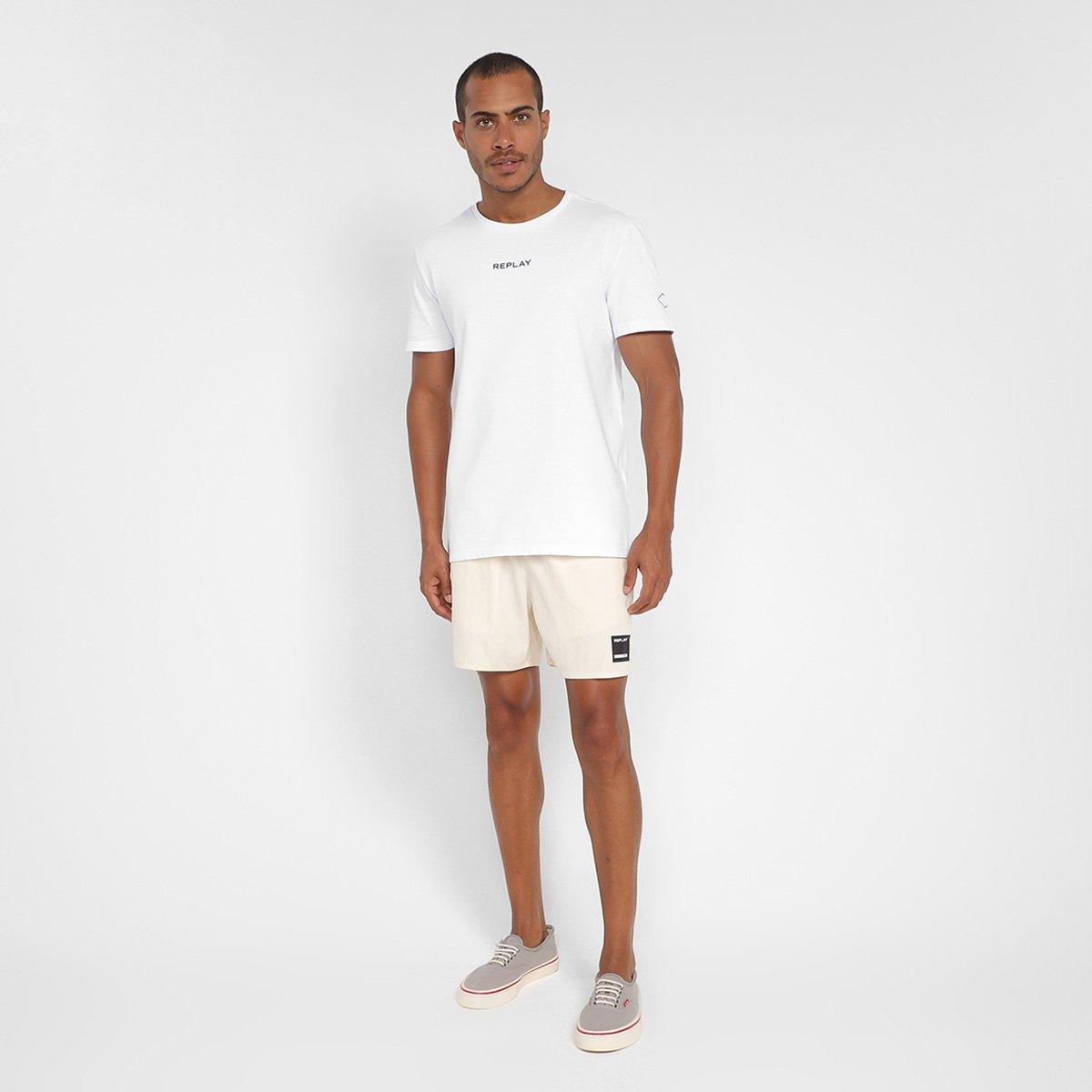 Bermuda D'Água Replay Peach Touch Cós Elastico Masculina - 4