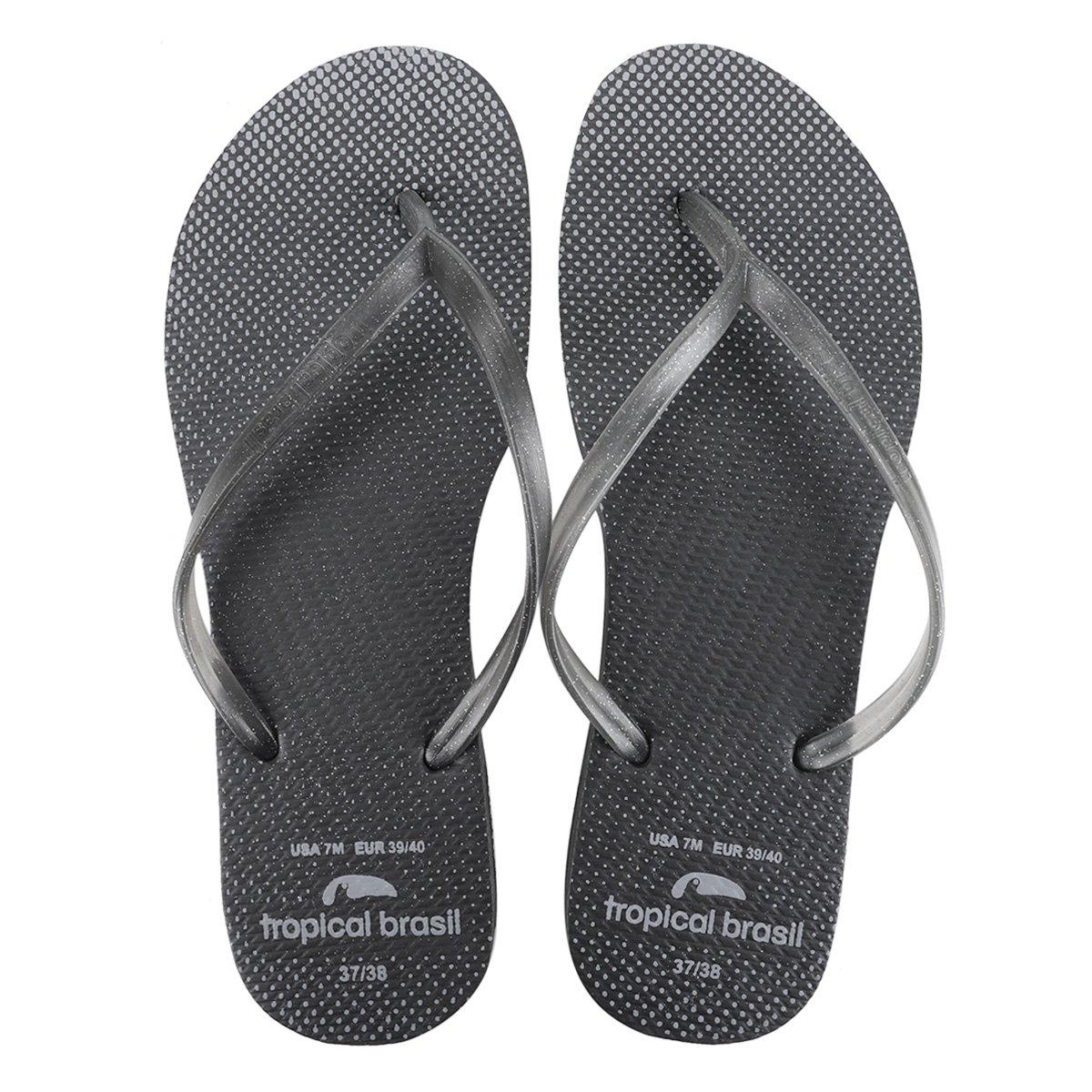 Kit  Chinelo Tropical Brasil Estampado Slim + Bolsa Feminino - 2