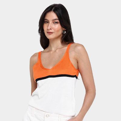 Blusa Vide Bula Tricot Alcinhas Feminina