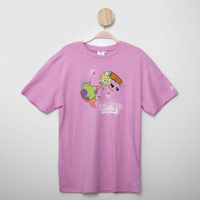 Camiseta Infantil Puma Bob Esponja Unissex