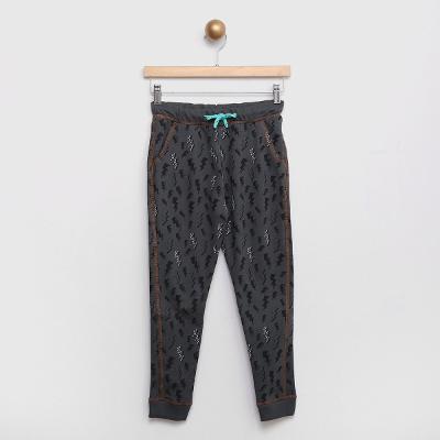 Calça Jogger Infantil Moletom Faltal Estampada Raios Menino