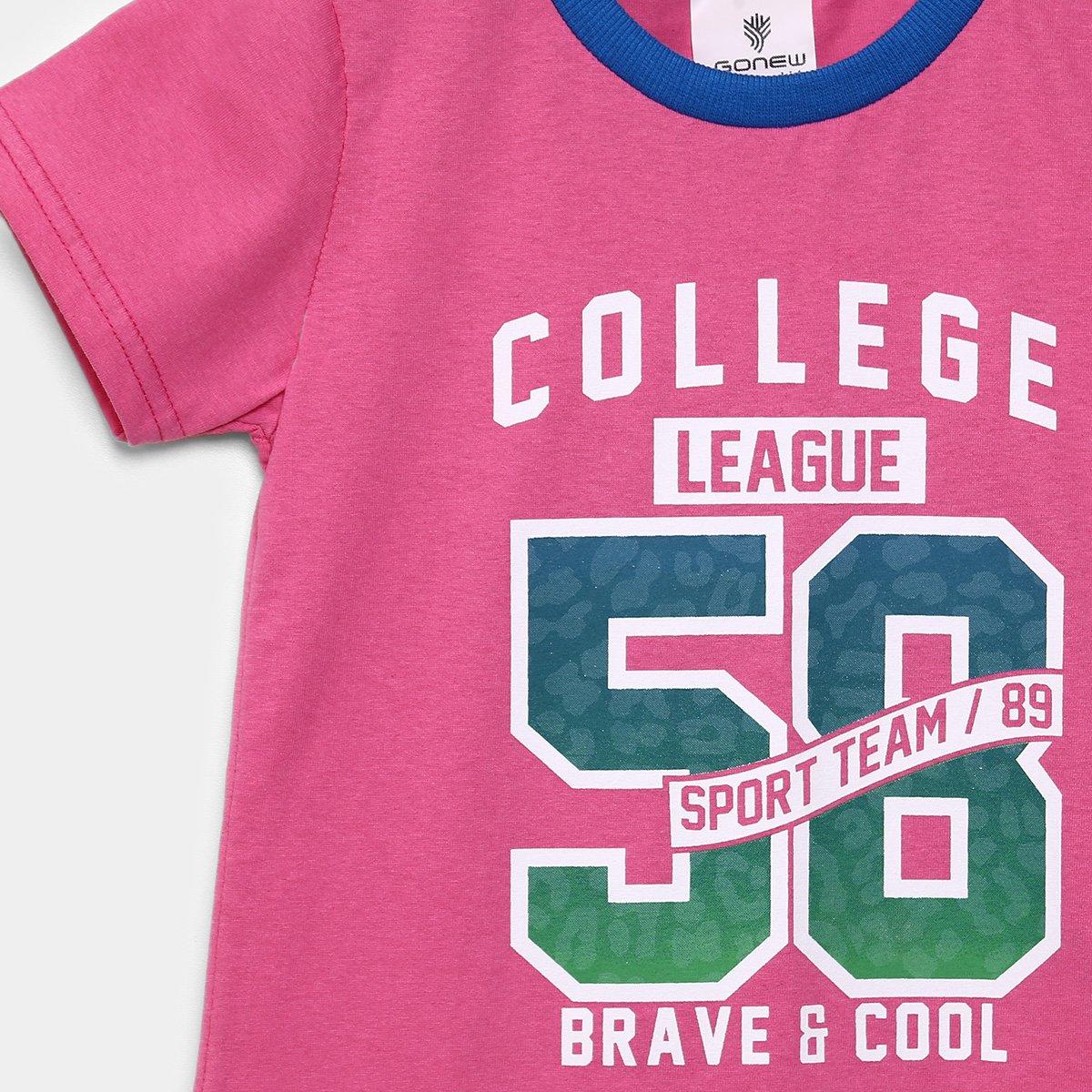 Camiseta Infantil Gonew College League Menina - 2