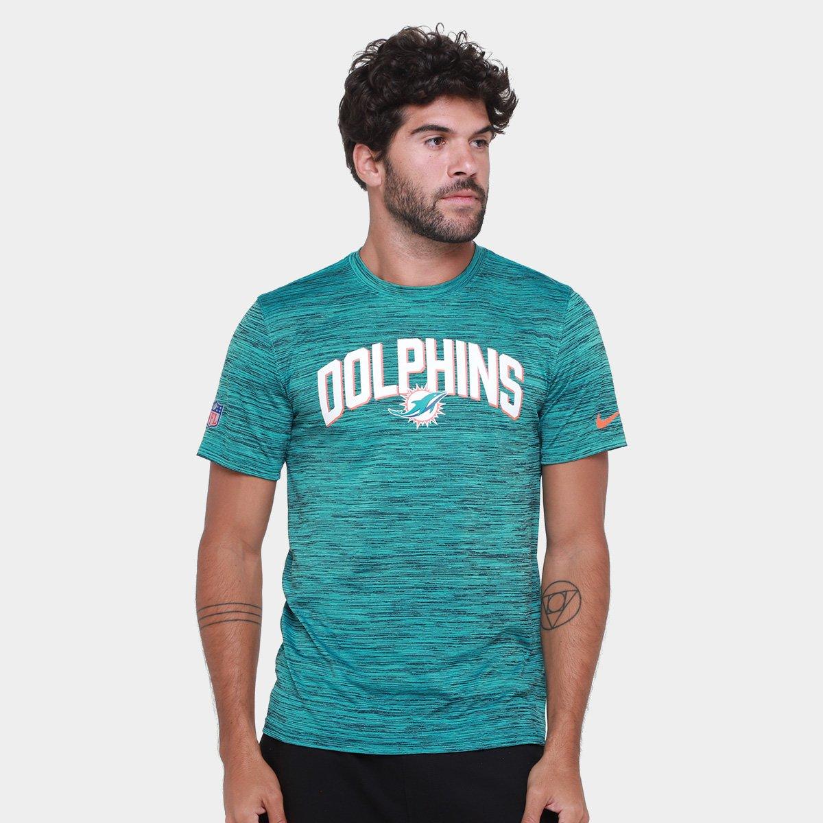Camiseta NFL Miami Dolphins Nike Drop 2 Dri-Fit Team Velocity Masculina - 1