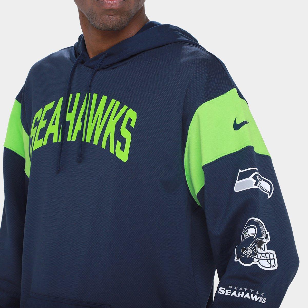 Moletom NFL Seattle Seahawks Nike Jersey Hoodie Masculino - 3