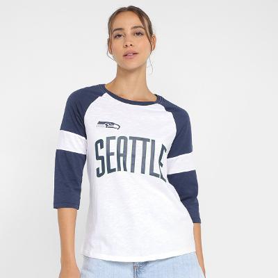 Camiseta Nike NFL Seattle Seahawks Slub 3Q Raglan Feminina