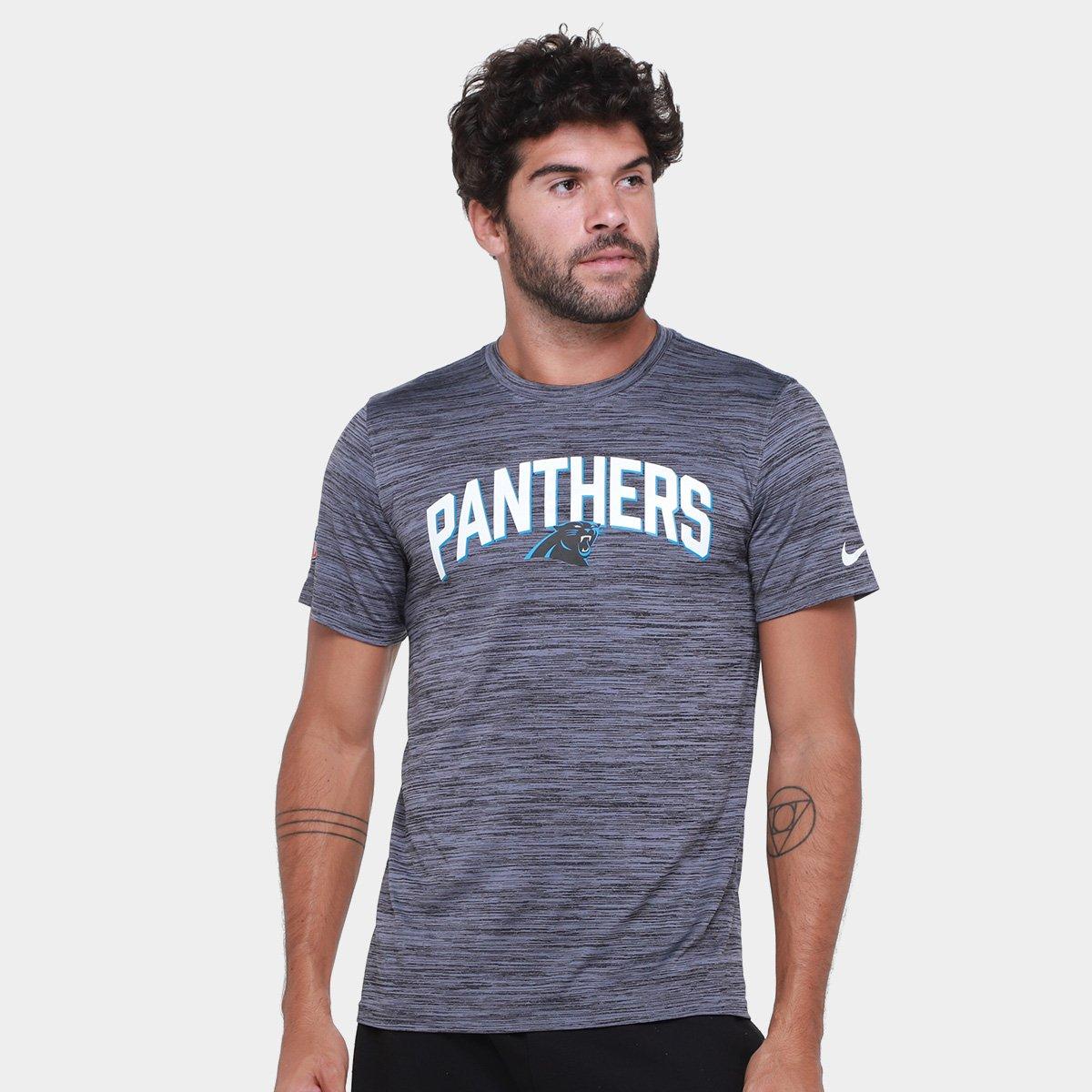 Camiseta Nike Carolina Panthers Drop 2 Dri-FIT Team Velocity Masculina - 1