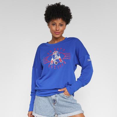 Moletom NFL New England Patriots Historic Nike Dri Fit Drop Shoulder Crew Feminino