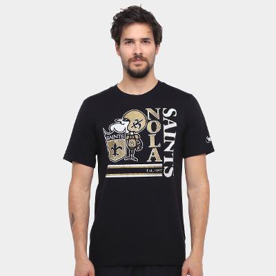 Camiseta Nike NFL New Orleans Saints Triblend Logo Masculina