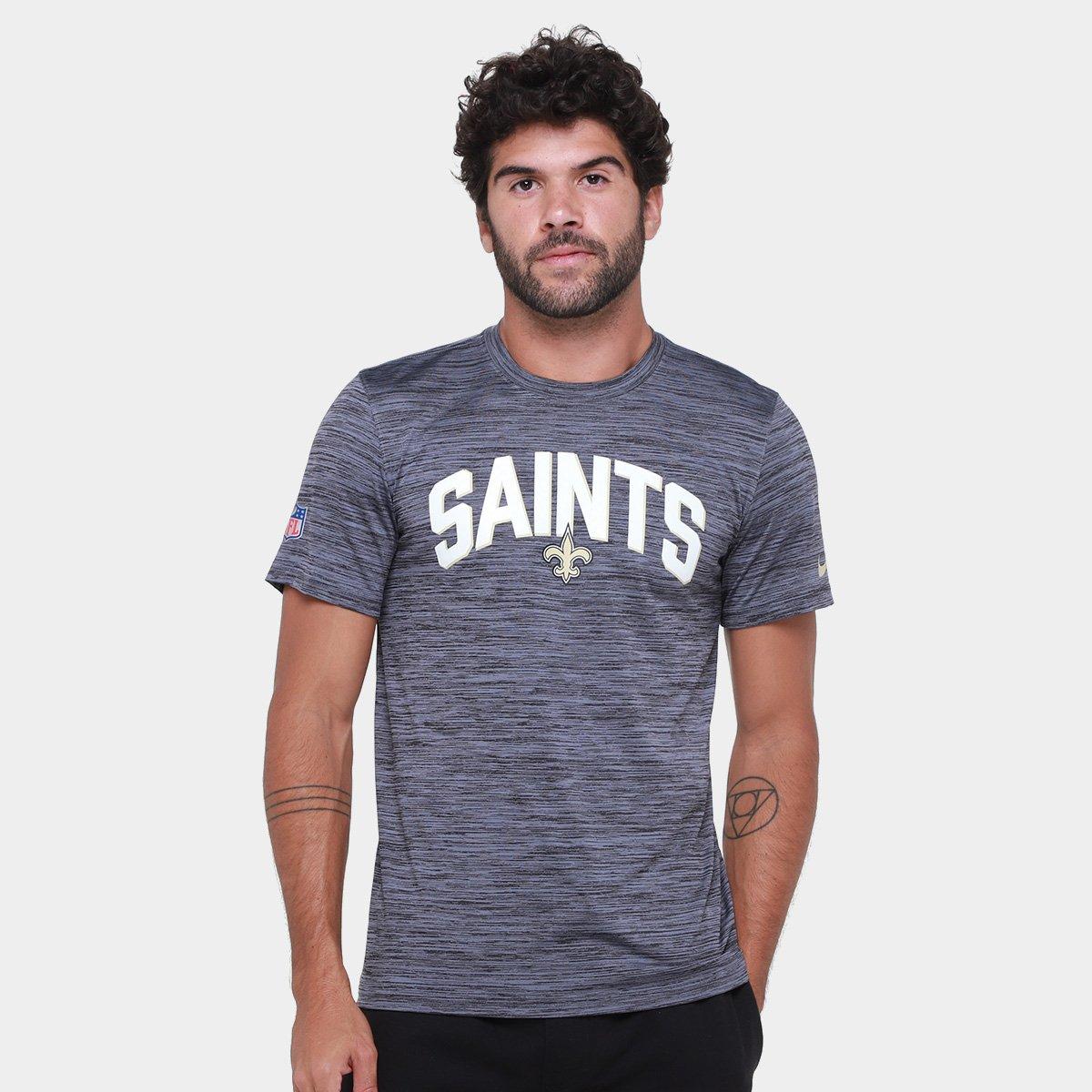 Camiseta NFL New Orleans Saints Nike Drop 2 Dri-fit Team Velocity Masculina - 1