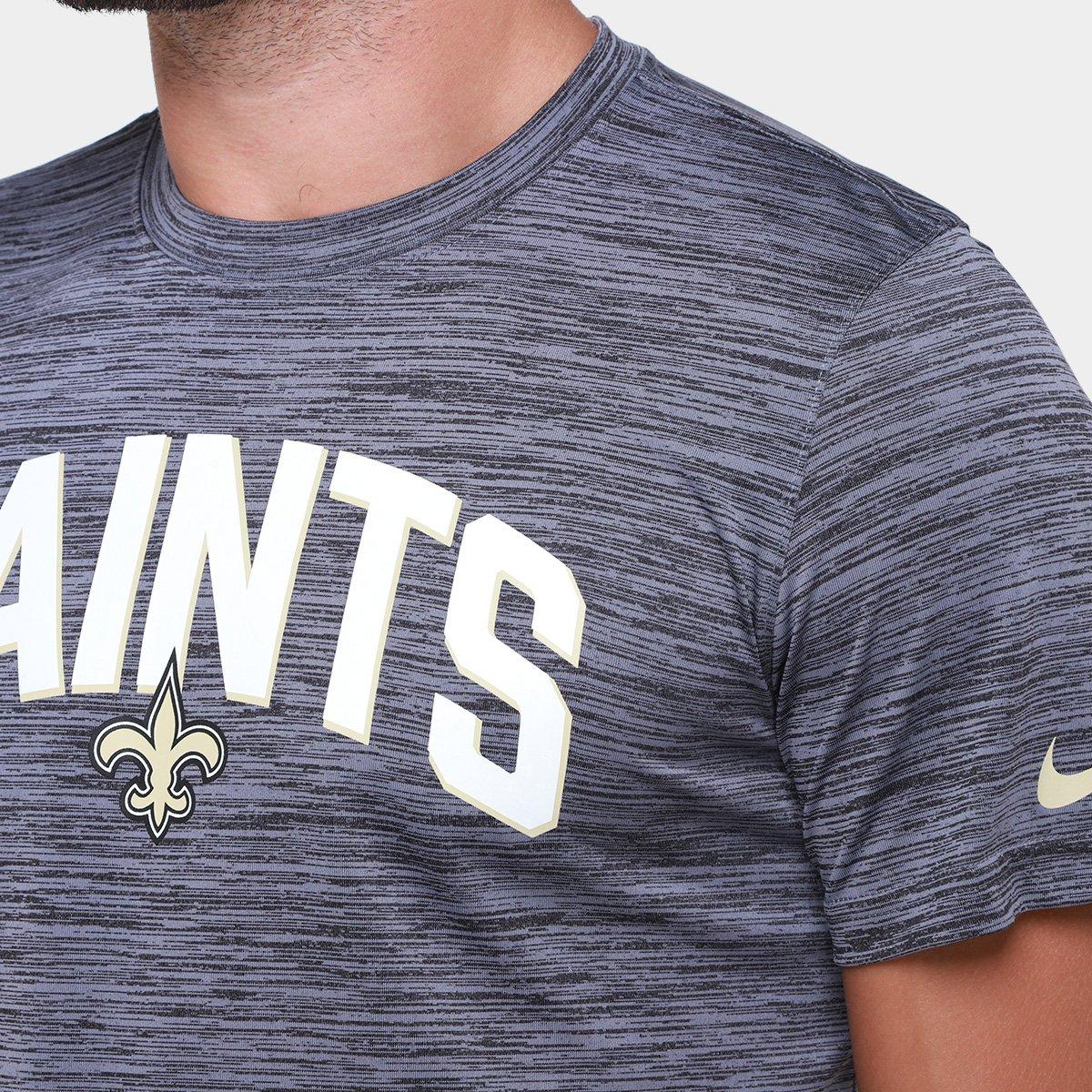 Camiseta NFL New Orleans Saints Nike Drop 2 Dri-fit Team Velocity Masculina - 3