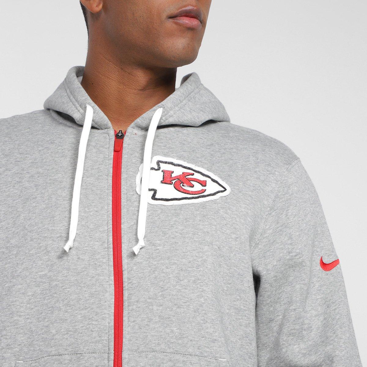 Blusa Moletom Nike NFL Kansas City Chiefs Fz Historic Lifestyle com Capuz Masculino - 3