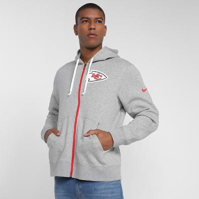 Blusa Moletom Nike NFL Kansas City Chiefs Fz Historic Lifestyle com Capuz Masculino