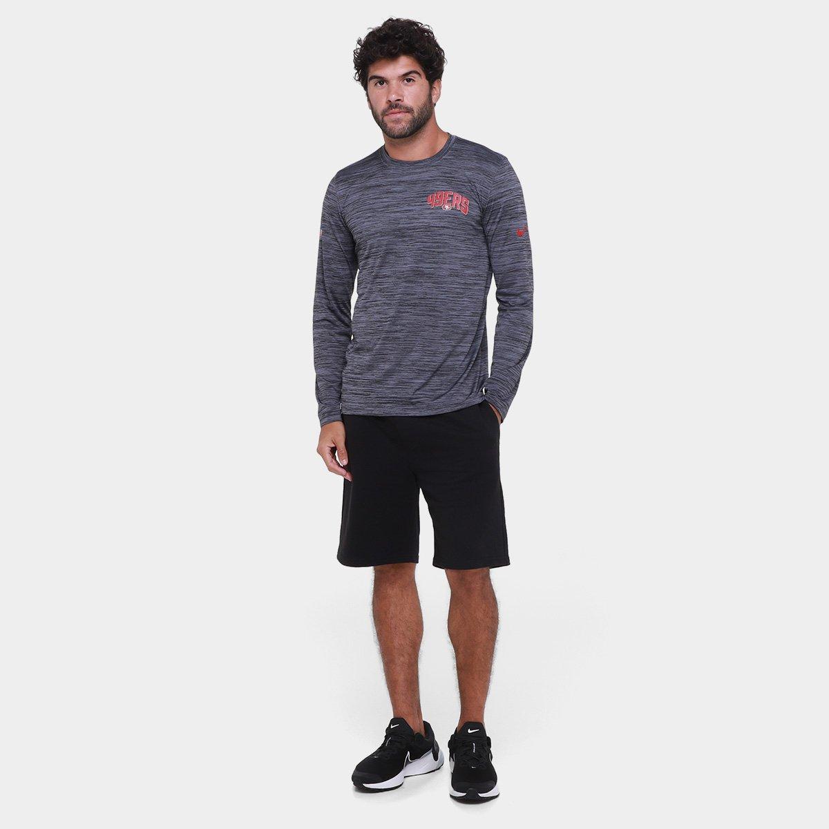 Camiseta NFL San Francisco 49ers Nike Drop 2 Dri-fit Team Velocity Manga Longa Masculina - 4