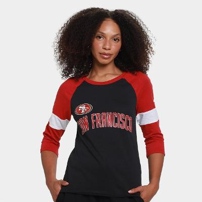 Camiseta Nike NFL San Francisco 49ers Slub 3Q Raglan Feminina