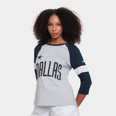 Camiseta Nike NFL Dallas Cowboys Slub 3Q Raglan Feminina