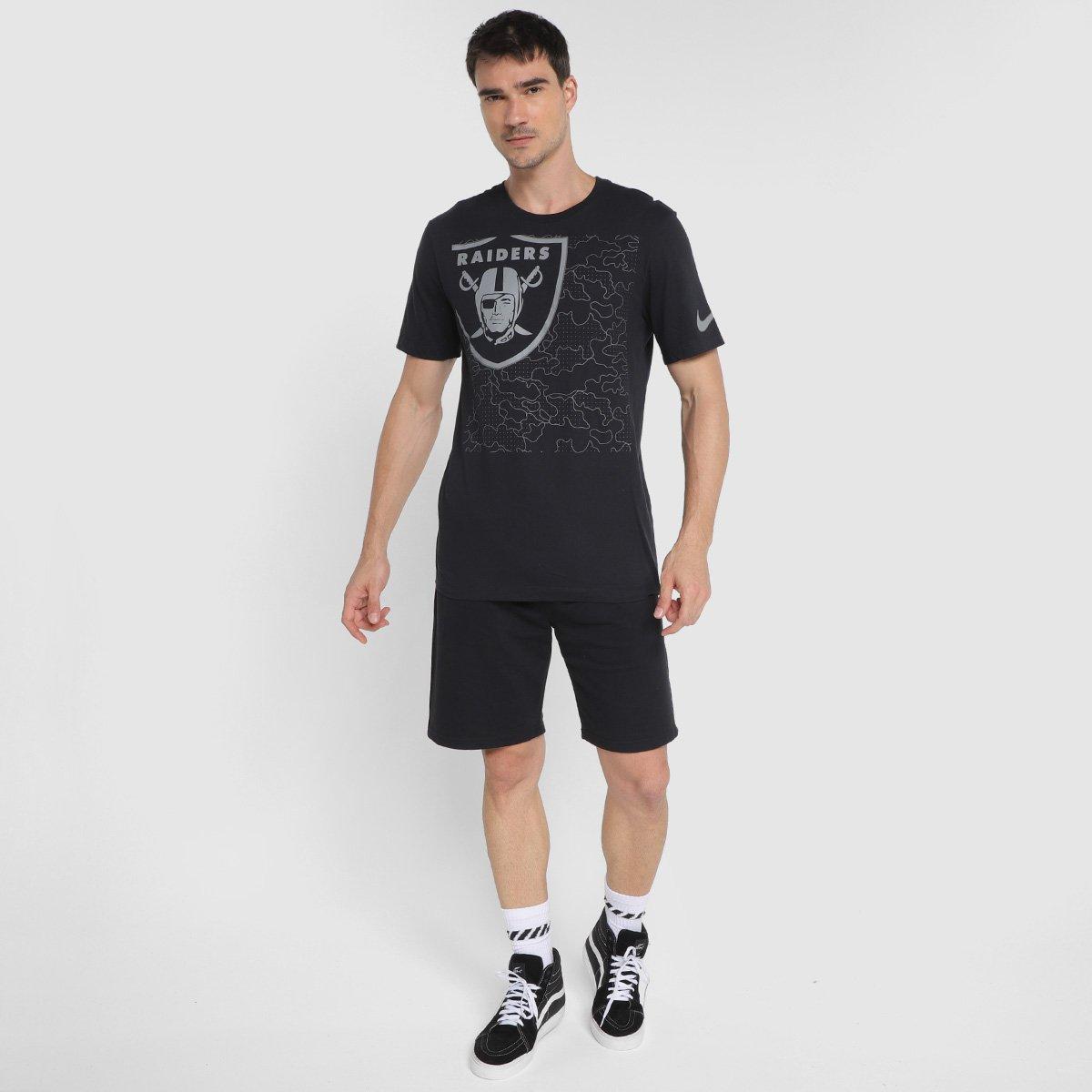 Camiseta Nike NFL Las Vegas Raiders Reflective Essential Masculina - 4