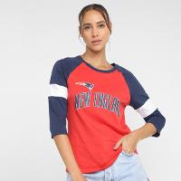 Camiseta Nike NFL New England Patriots Slub 3Q Raglan Feminina - 1