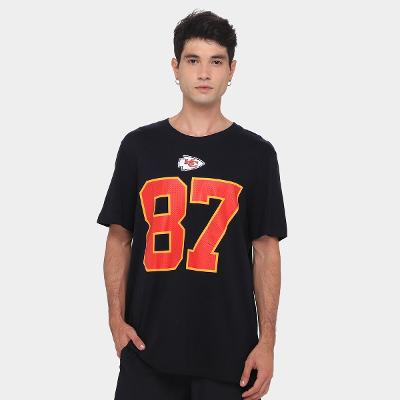 Camisa Nike Kansas City Chiefs Travis Kelce 87 Name & Number Masculina