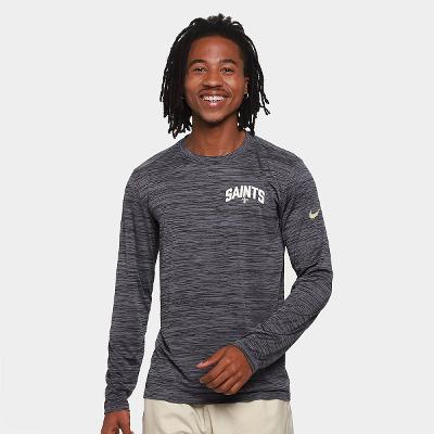 Camiseta NFL New Orleans Saints Nike Manga Longa Masculina