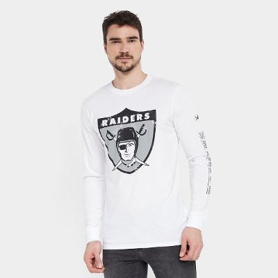 Camiseta Nike NFL Las Vegas Raiders Fashion Manga Longa Masculina