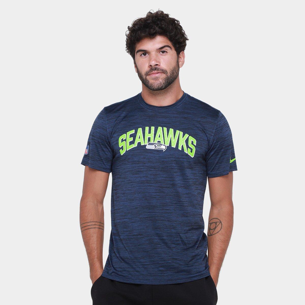 Camiseta Nike Seattle Seahawks Drop 2 Dri-FIT Team Velocity Masculina - 1