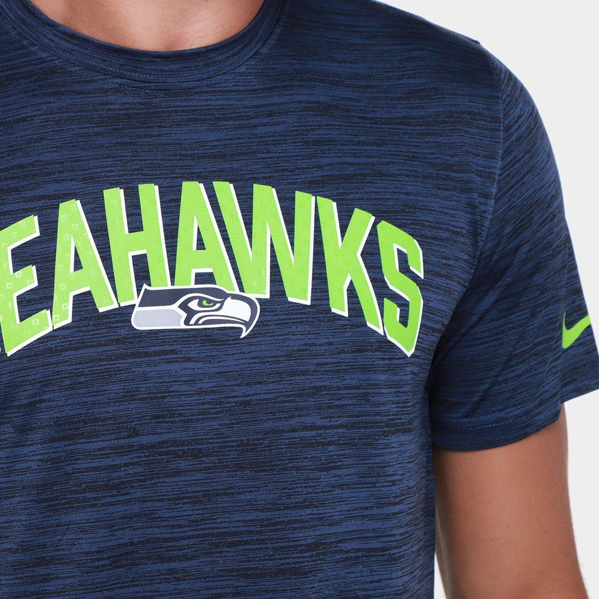 Camiseta Nike Seattle Seahawks Drop 2 Dri-FIT Team Velocity Masculina - 3
