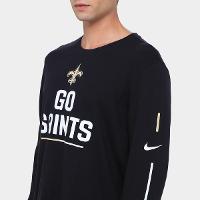 Camiseta Nike NFL New Orleans Saints Team Slogan Manga Longa Masculina - 3