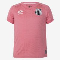 Camisa Infantil Santos Outubro Rosa 22/23 s/nº Torcedor Umbro Feminina - 1