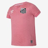 Camisa Infantil Santos Outubro Rosa 22/23 s/nº Torcedor Umbro Feminina - 3