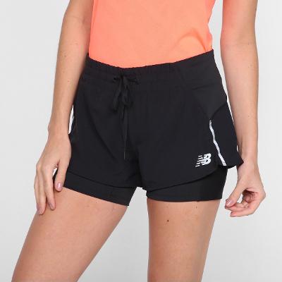 Short New Balance Impact Run Duplo Feminino