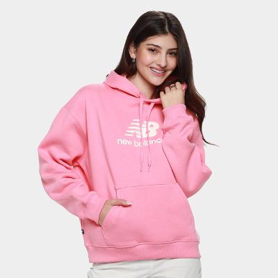 Blusa Moletom New Balance Essentials Basic c/ Capuz Feminina