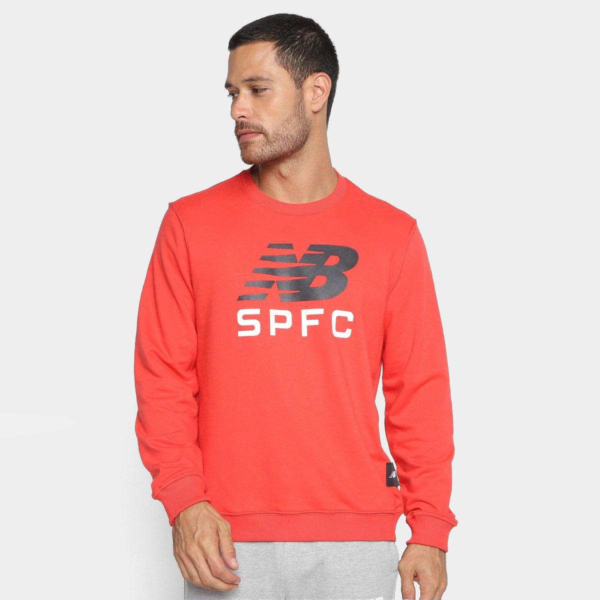 Blusa Moletom São Paulo New Balance Manga Longa Masculina - 1