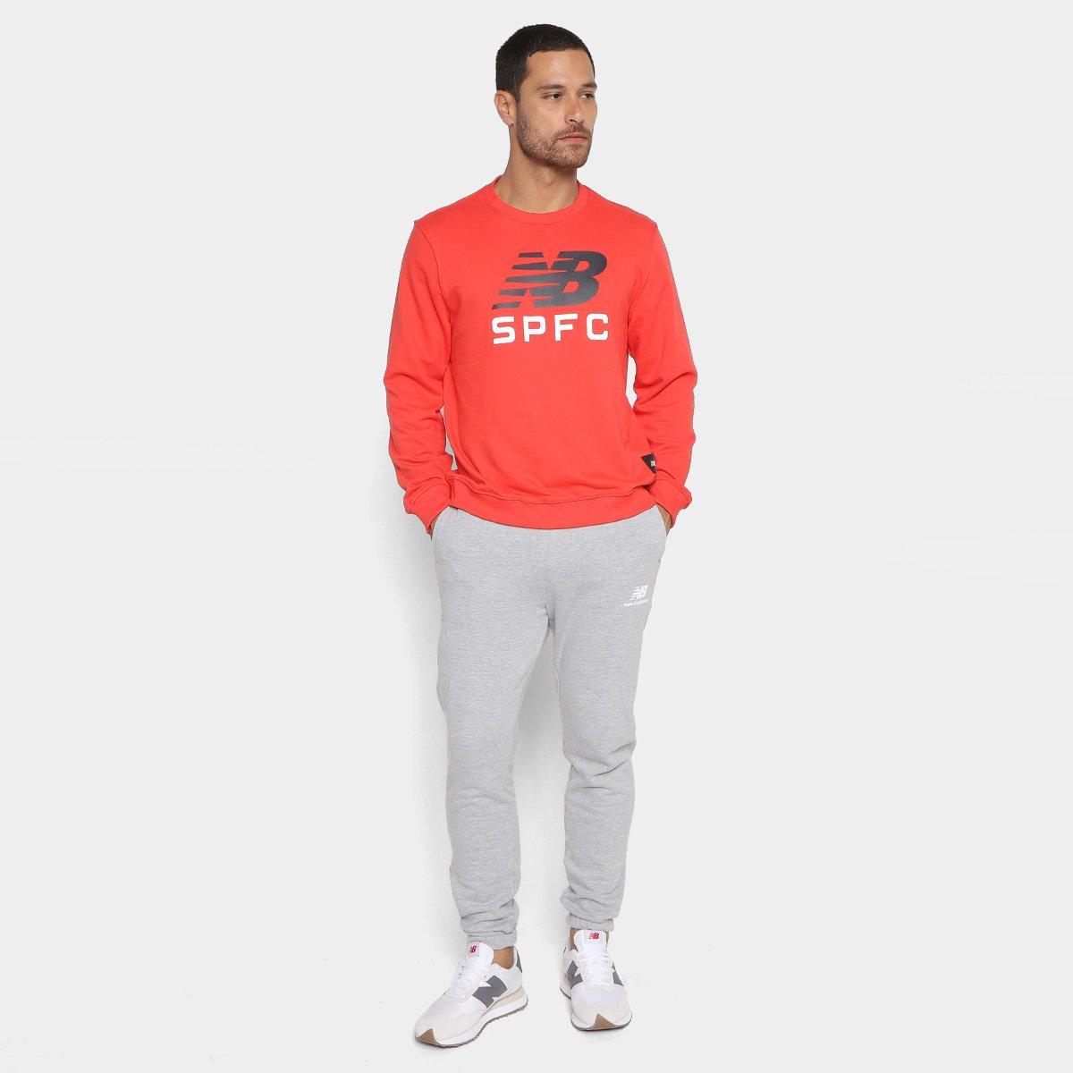 Blusa Moletom São Paulo New Balance Manga Longa Masculina - 4