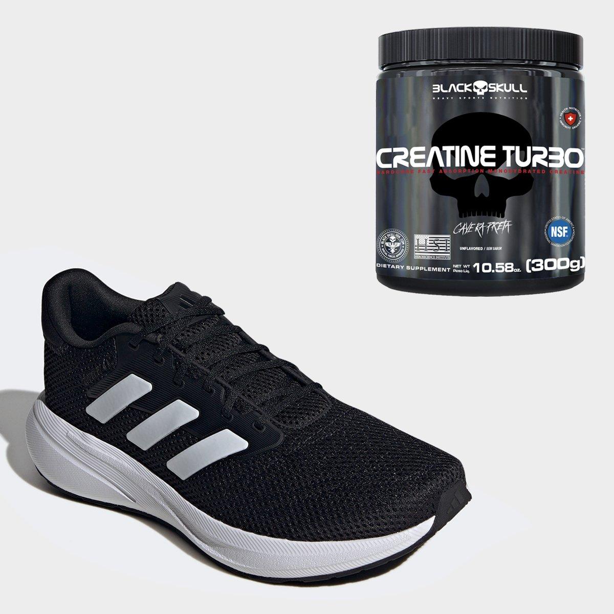 Kit Tênis Adidas Response Runner + Creatina Black Skull - 300g - 1