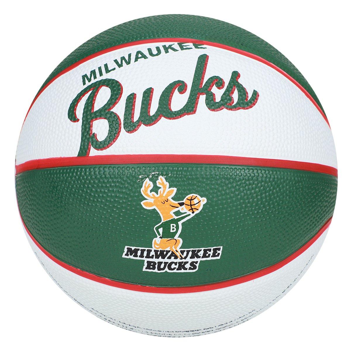 Bola de Basquete NBA Wilson Team Retro Bucks 7 - 2