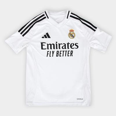 Camisa Real Madrid Infantil Home 24/25 s/n° Torcedor Adidas