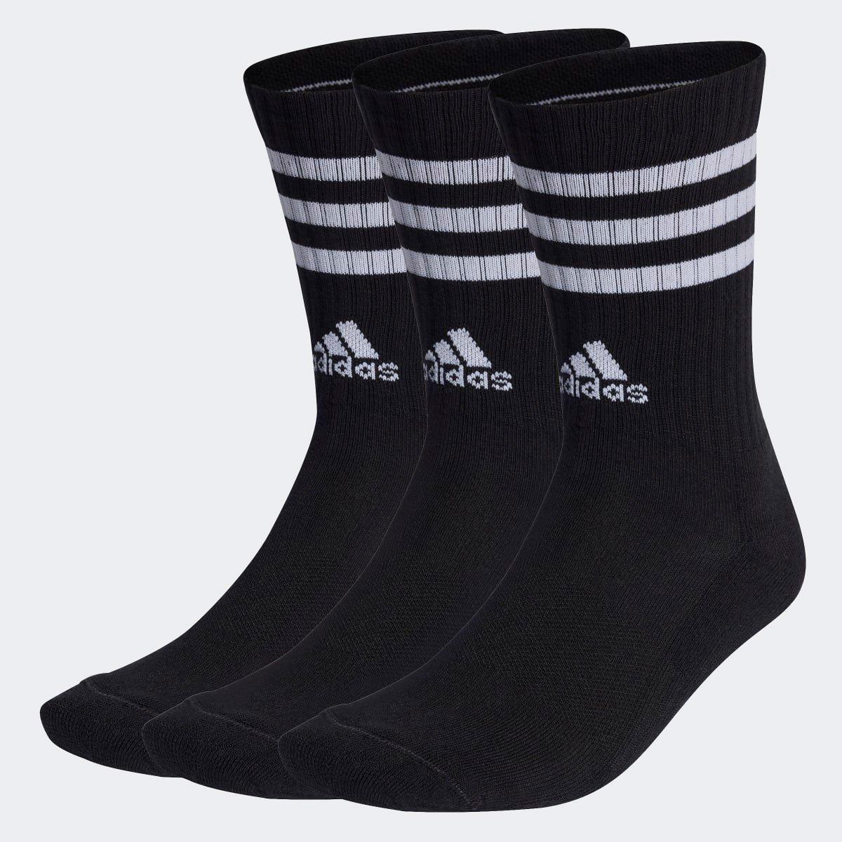 Kit Meia Adidas Cano Alto 3 Listras c/ 3 Pares - 1