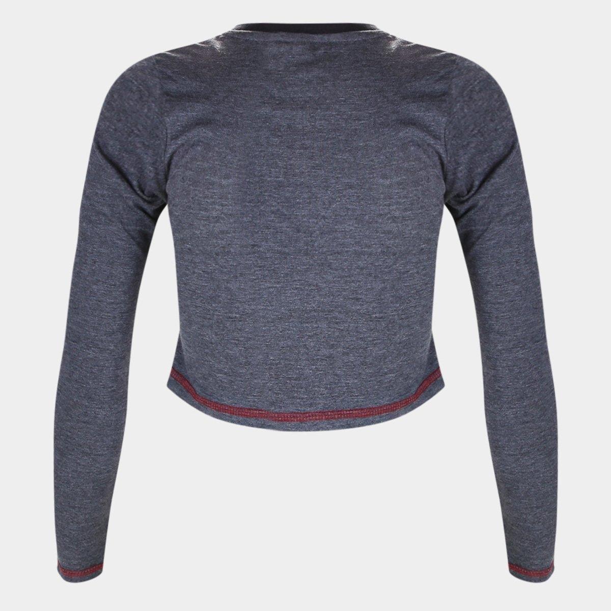 Camiseta Cropped São Paulo Pond Manga Longa Feminina - 2